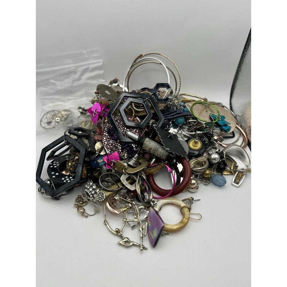 2 Pounds Earring Craft Lot Multiple‎ Styles Rhinestones Etc